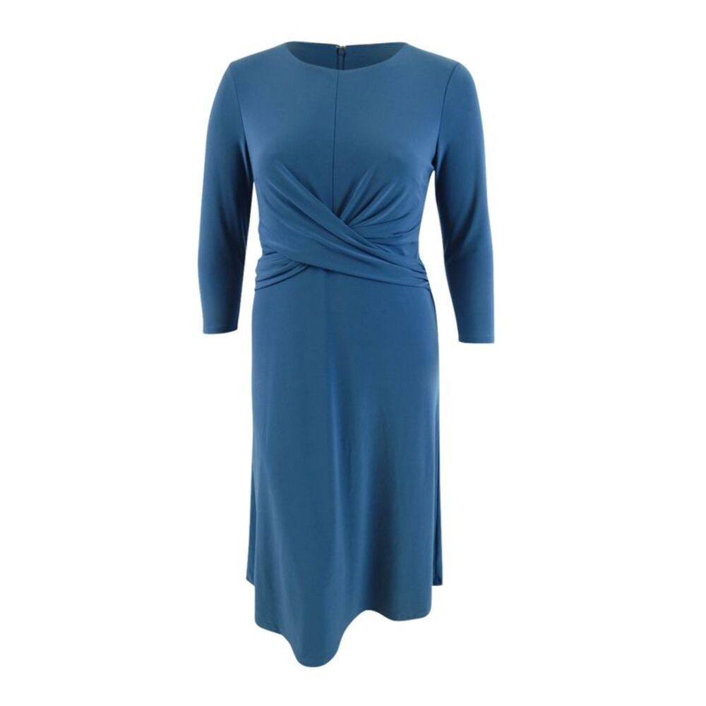 Lauren Ralph Lauren Women's Twist Front Jersey Dress (12, Indigo Sail) - Picture 1 of 3